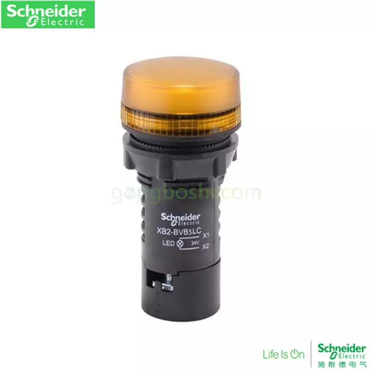 Schneider XB2 indicator XB2-BVMD5LC LED | 220VDC | Yellow | 22mm